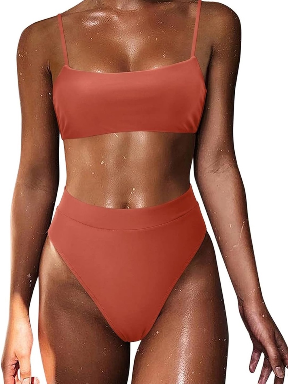 High Waisted High Cut Bikini Push Up Bandeau Swimsuit S 1244-3/1
